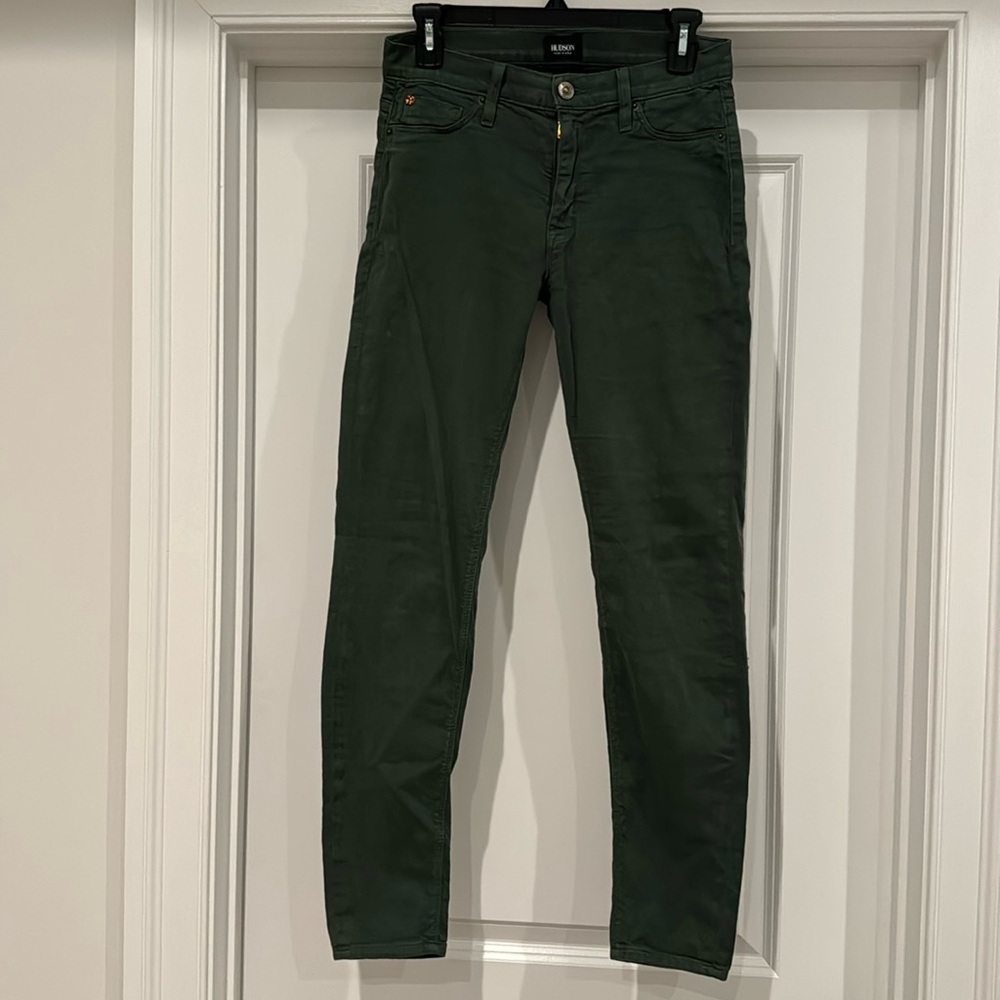 Hudson army green skinny leg